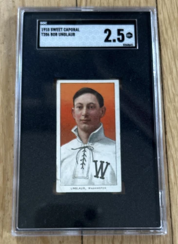 1909-11 / 1910 T206 Sweet Caporal Bob Unglaub SGC 2.5