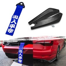Difusor Canard divisor estilo carreras + correa de remolque para VW Jetta Passat Golf