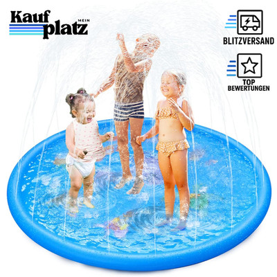 Splash Pad Sprinkler Wasser-Spielmatte 170cm mit Anti-Rutsch-Streifen für