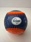 Houston Astros Autographed Baseball Orange Blue Kroger Logo Kile Harnisch Mota
