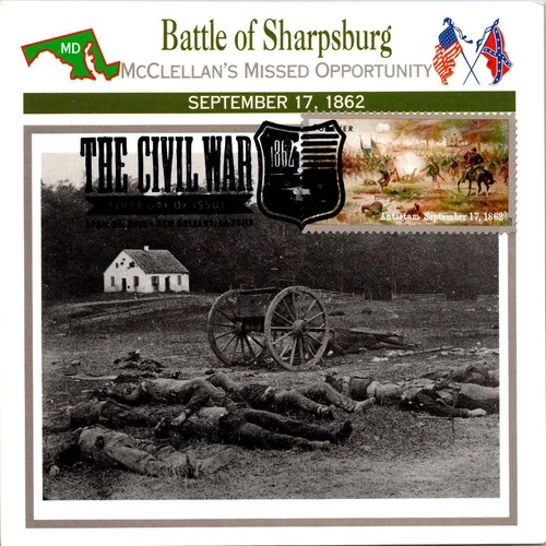 Dr Jim Stamps Maximum Card Antietam 1862 Forever The Civil War Fdc