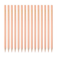 15PCS Colored Pencils Set, Wooden Oil Based Colored Drawing Pencil, Beige