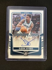 🔥DaQuan Jeffries 2024 Optic #SS-JEF Signature Series Auto Charlotte Hornets