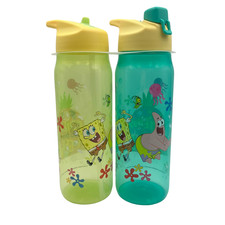 Zak Designs SpongeBob Squarepants 20oz Water Bottles Set of 2 Sumner/Renton New