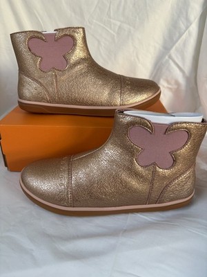 Livie & Luca Size 3 Ali Ankle Boots - Metallic Rose  Metallic Synthetic Leather