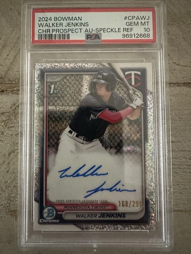 2024 Bowman Walker Jenkins Chrome Speckle Auto /299 Twins PSA 10 🔥