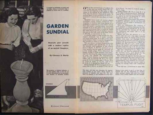 How-To Design & Build SUNDIAL PLANS Horizontal type & Garden Furnitue Plans