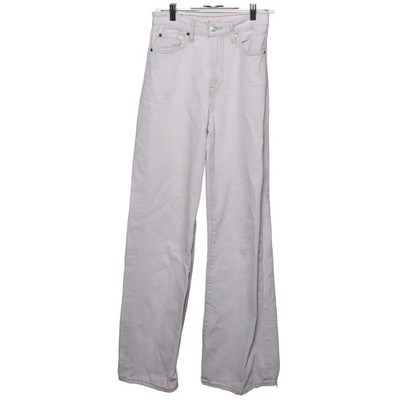 Levi's Premium, Jeans, Größe: 25, model: ribcage wide leg, Weiß, Baumwolle #qlp