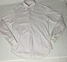 Versace Collection Dress Shirt Mens Large Multicoloured Striped Slim Fit Logo