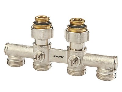 Simplex 4-fach Hahnblock
