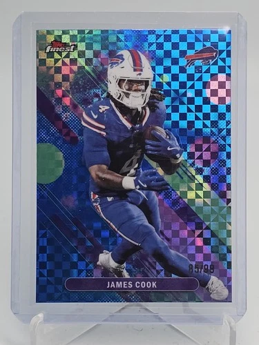 JAMES COOK 2025 TOPPS FINEST BLUE X-FRACTOR COMMON #71 /99 BILLS Q6608