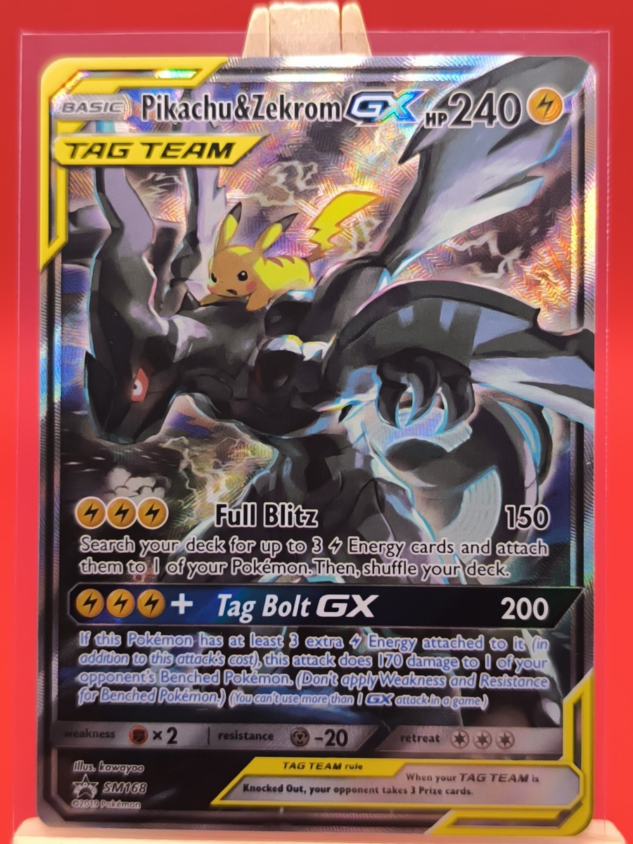 Pikachu & Zekrom Tag Team GX SM168 Alternate Full Art Holo Promo