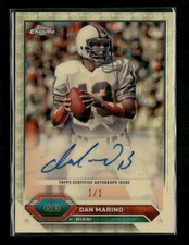 Marketplace image: 2023 Topps Composite Topps Chrome Autographs SuperFractor Dan Marino #/1