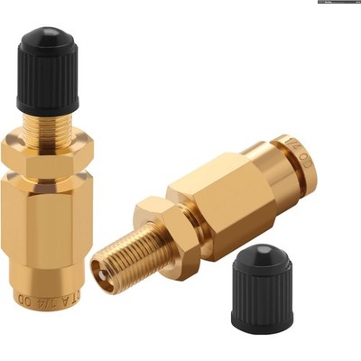 High-Pressure Brass Inflation Valve for Air Spring Suspension - 2-Pack, 200 PSI