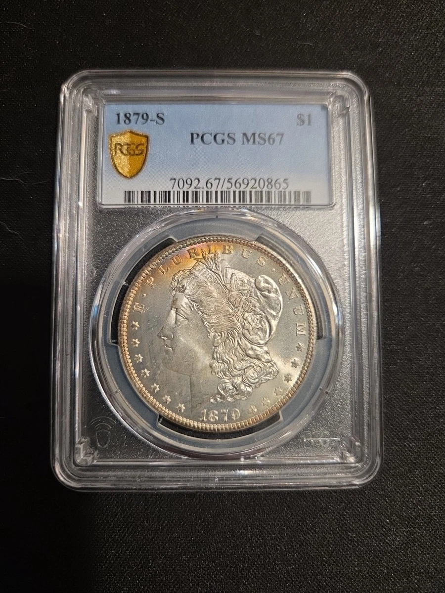PCGS Certified MS 67 Graded 1879 Year Morgan US Dollars (1878-1921