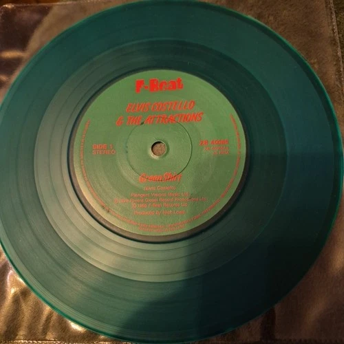 Elvis Costello-Green Shirt/Beyond Belief  - Green Vinyl UK 7" - Free UK Postage