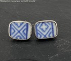 925 Sterling Silver Stud Porcelain Earrings 4.19g — photo 2