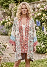 NEW Johnny Was XL Silk Kimono REVERSIBLE Cool Floral Embroidered Pockets NWT