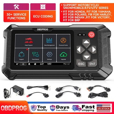 OBDPROG MOTO 100 Motorcycle Scanner OBD2 Full System Diagnostic Tool ECU Coding