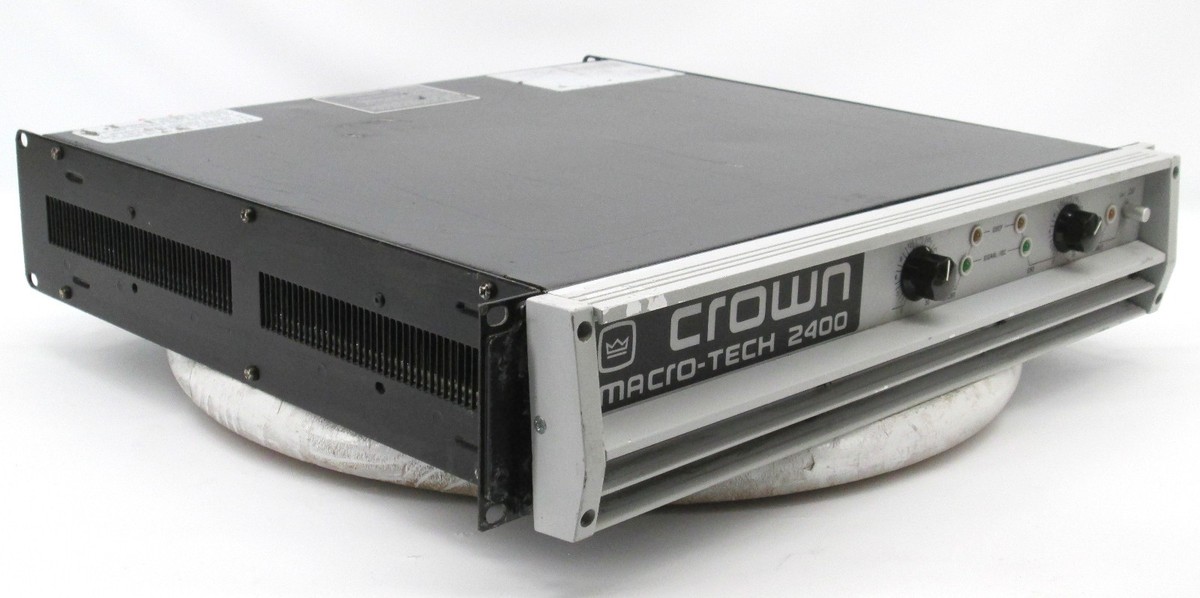 Crown Macro-Tech 2400 Professional Power Amplifier 2-CH 520-W/CH