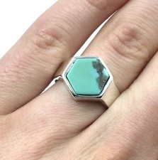 anello uomo moderno argento 925 gioiello anello sigillo massiccio turchese...