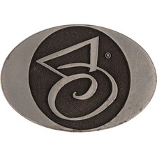 Pewter Swirl Modern Abstract Hippie Modernist Cool Art Nos Vintage Belt Buckle