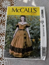 McCalls 1850  s Era Ball Gown Costume Sewing Pattern Sz 14-22 NEW Uncut
