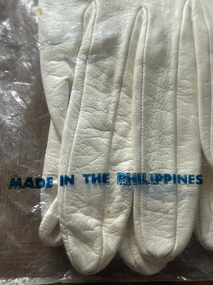 Guantes de vestir cortos vintage de cuero bordados para damas Filipinas Foto 2 de 4