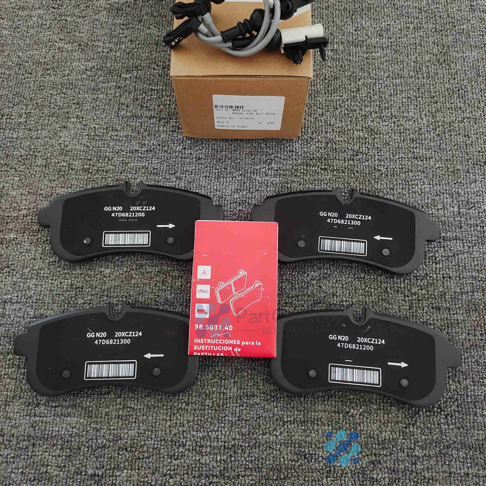 NEW  Front & Rear Brake Pad Kit For Aston Martin DBX, + FREE SENSOR