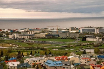 University of Iceland Reykjavik Aerial View Photo Art Print Poster 24x36 inch