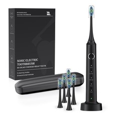 Sonic Electric Toothbrush for Adults with 5 Toothbrush Replacement Heads