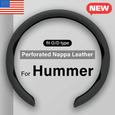 For Hummer Steering Wheel Cover Nappa Leather Non-slip Clip On Breathable 15 For Hummer Steering Wheel Cover Nappa Leather Non-slip Clip On Breathable 15
