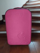 Valigia Trolley rosa fuxia FERGI - Logo Rana - Cerniere e tasca interna