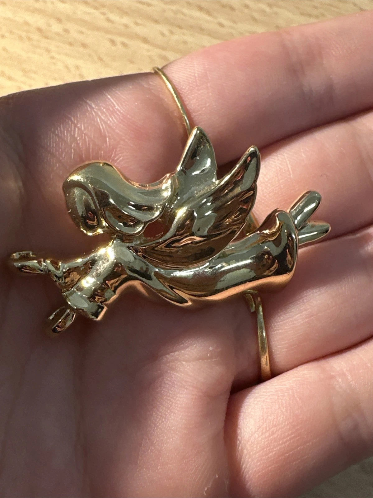 Petite Broche Ange Doré Bijoux Fantaisie
