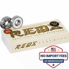 Bones Super REDS ceramic Roller Skate Bearings 8mm 16 pack NEW NO IMPORT FEES