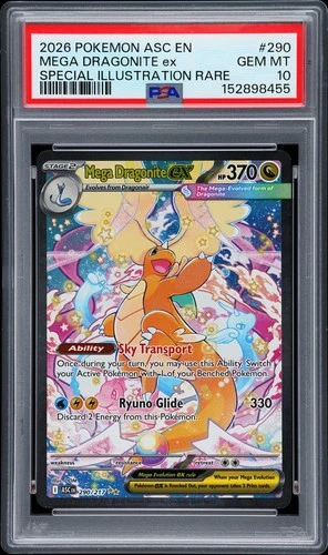 2026 POKEMON ASCENDED HEROES SPECIAL ILLUSTRATION RARE MEGA DRAGONITE EX PSA 10