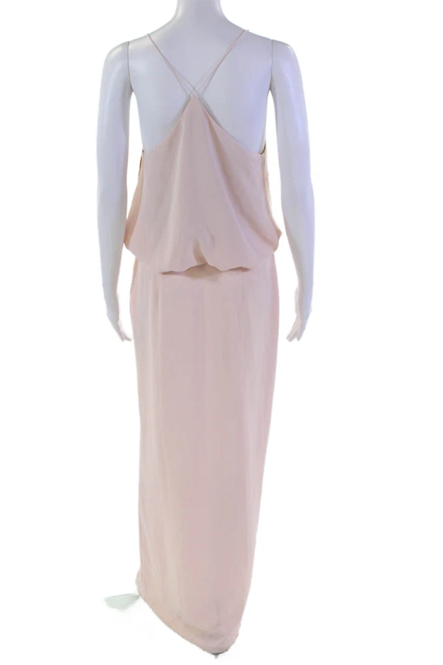 Vestido Elizabeth and James para mujer con cremallera correa de espagueti cuello en V abertura rosa talla 2 Foto 3 de 4