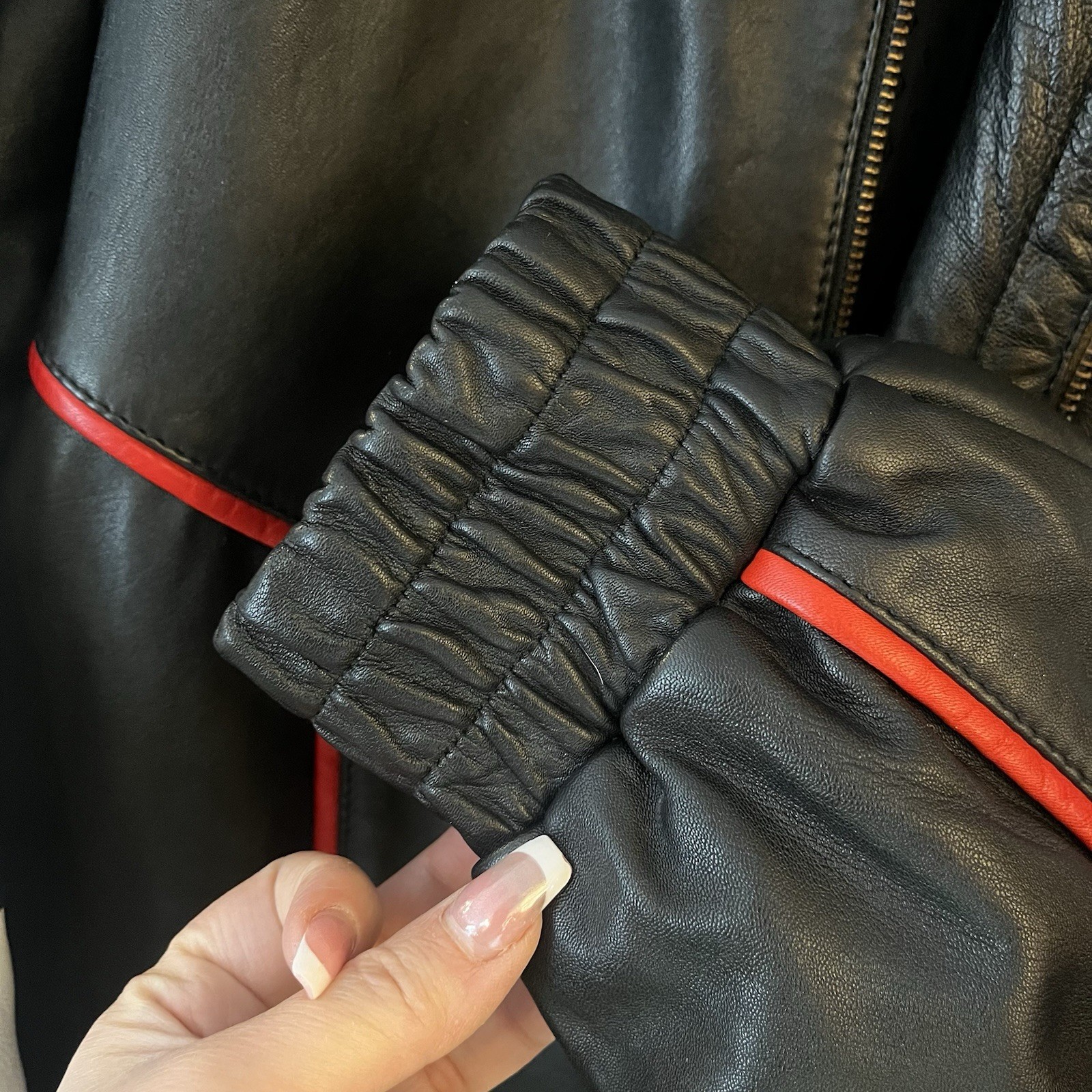 Vintage Authentic CHEVY Corvette Leather Jacket R… - image 12