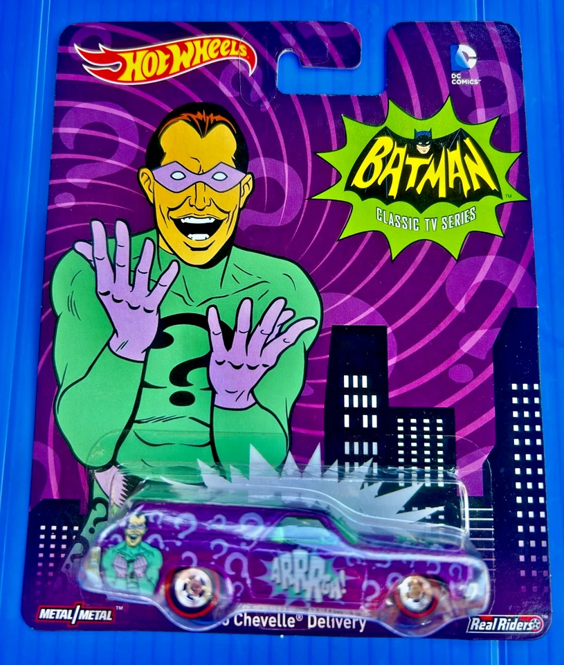 2014 Hot Wheels Premium Car Culture Batman '70 Chevelle Delivery Real Riders Foto 2 de 4