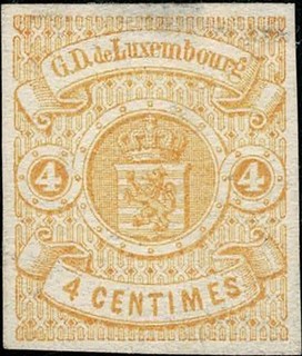 Luxemburg Luxembourg 1859 Wappen 4c. MH Michel:5a KW:250€ geprüft