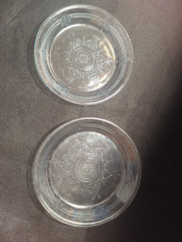 Vintage Fire-King Clear Glass Pie Plate 8.25 & 9