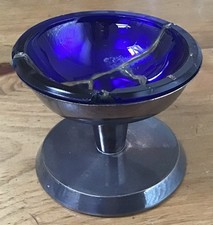 VINTAGE METAL AND GLASS BENJAMIN ELECTRIC LTD JUBILEE BOWL. GLASS BADLY REPAIRED