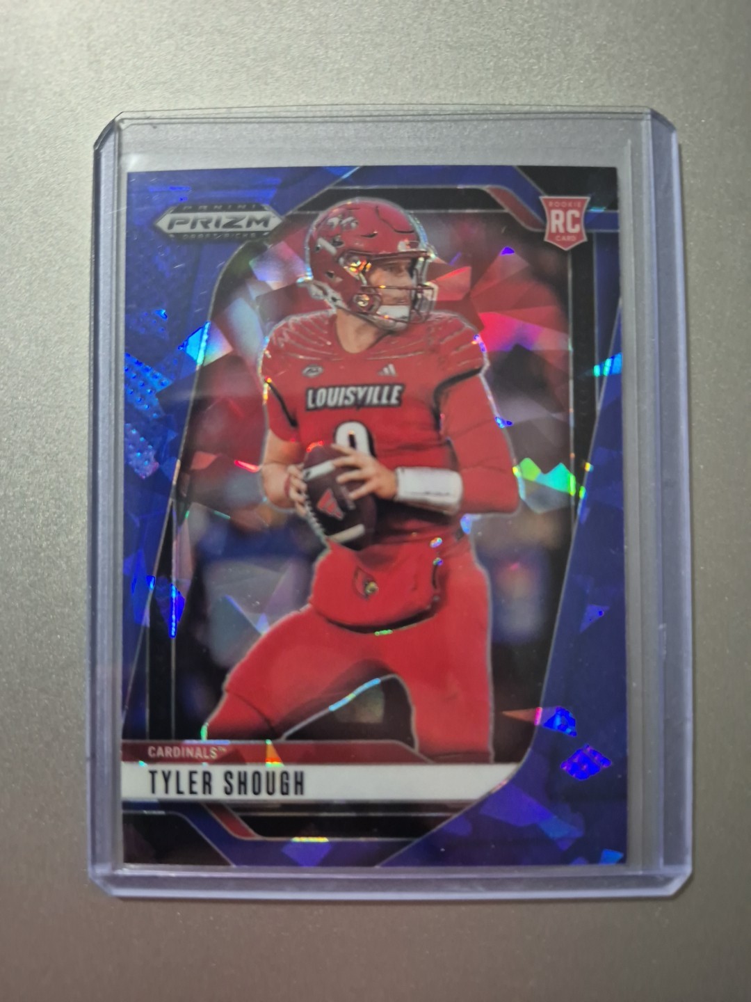 2025 Prizm Draft Picks Tyler Shough RC Blue Ice Prizm /149 Louisville/Saints #49