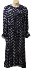 Per Una M&S Womens Midaxi Shirt Dress size 20 Black Mix Ditsy Floral Pink White