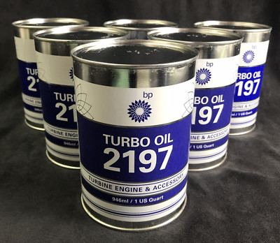 6 Quarts Eastman BP British Petroleum 2197 Turbo Oil for Aircraft Turbine Engine