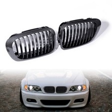 Carbon Fiber Front Kidney Grilles For Bmw E46 Coupe 328i 325ci 330ci 1999-2002 Carbon Fiber Front Kidney Grilles For Bmw E46 Coupe 328i 325ci 330ci 1999-2002