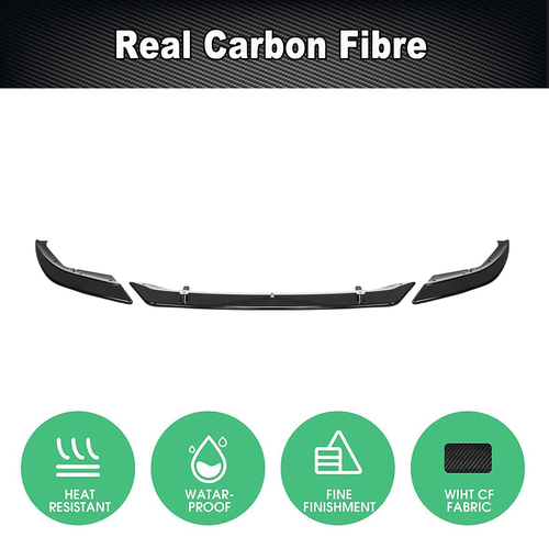 For BMW 5 Series F90 M5 LCI 2021-2022 Real Carbon Fiber Front Bumper Lip Spoiler - Picture 5 of 8