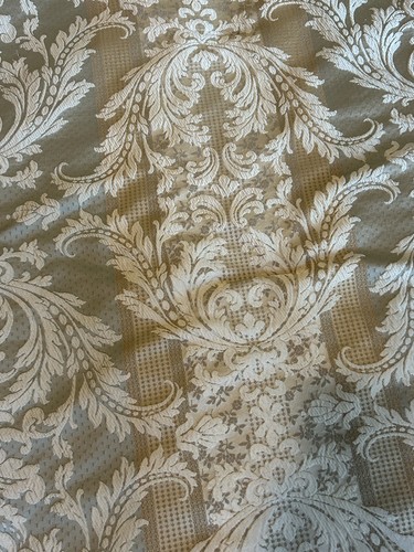1 Croscill comforter 1 accent pillow KING medallion corded Teal Gray tassels - Picture 5 of 13
