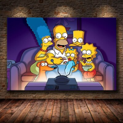 LEINWAND BILDER Die Simpsons 50X70 CM