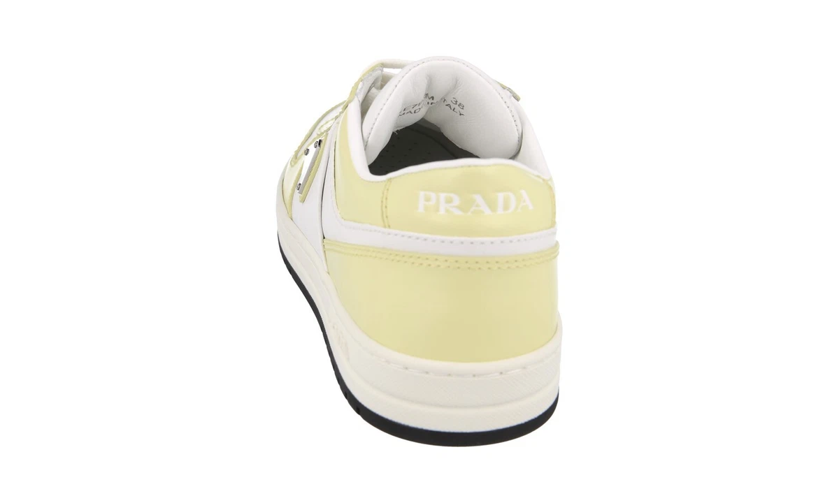 PRADA Leder Downtown Sneaker - 1E792M - Weiss - NEU